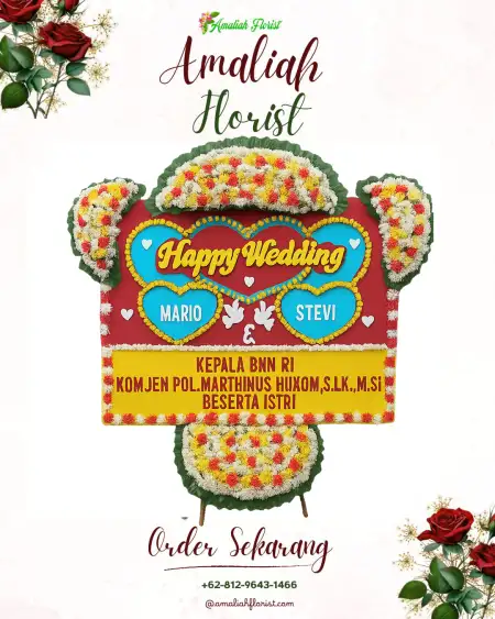 Papan Bunga Pernikahan Bungurasih